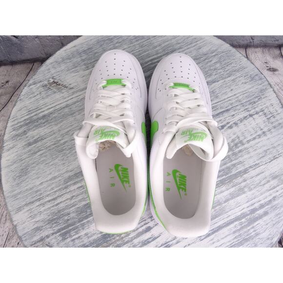 Nike Air Force 1 07 White/Action Green Youth 4.5 Women 6 New In Box - Picture 8 of 13